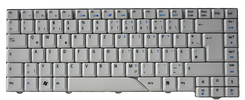 Acer Tastatur deutsch (DE) weiß Aspire 4720 Serie (Original)