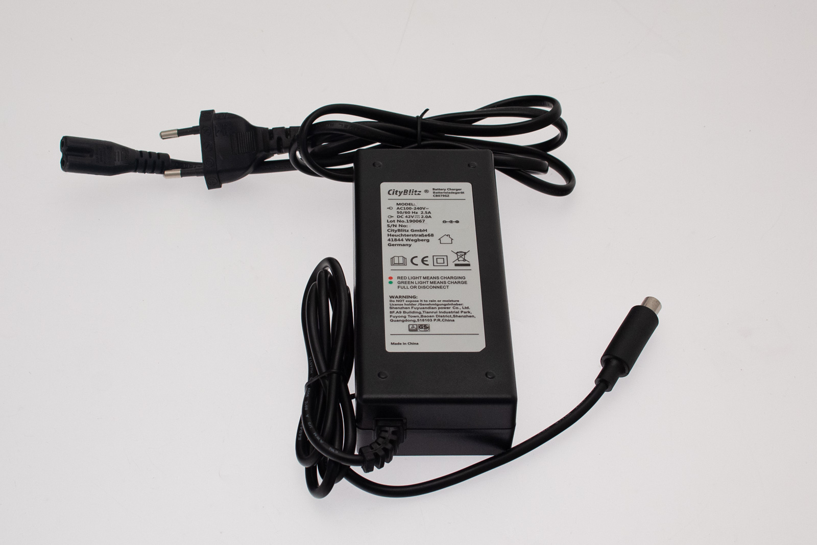 CITYBLITZ (P6-01) Netzteil 42V / 2A / 84W inkl. Netzkabel CB079SZ (Original)