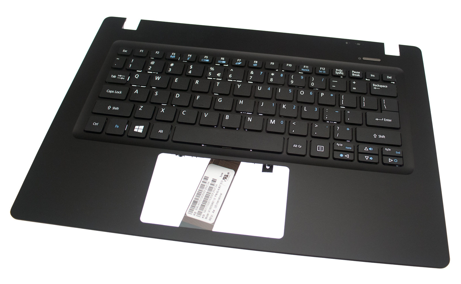 Acer Tastatur US-Int. (US) + Top Case schwarz TravelMate P236-M Serie (Original)