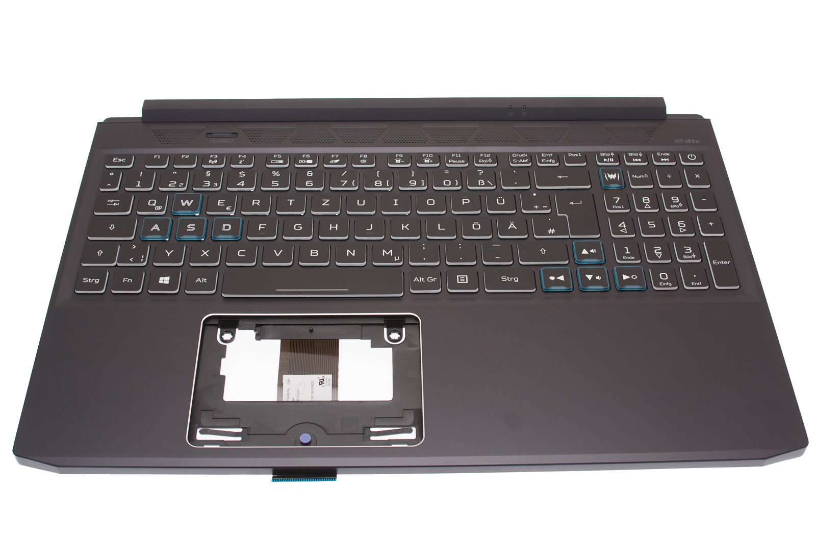 Acer Tastatur beleuchtet deutsch (DE) + Topcase schwarz Predator Triton 300 PT315-52 Serie (Original)