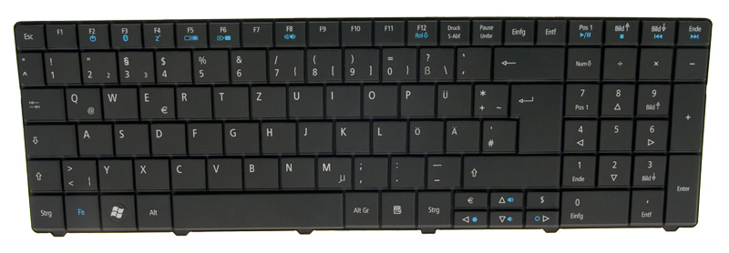 Acer Tastatur deutsch (DE) schwarz TravelMate 8531 Serie (Original)