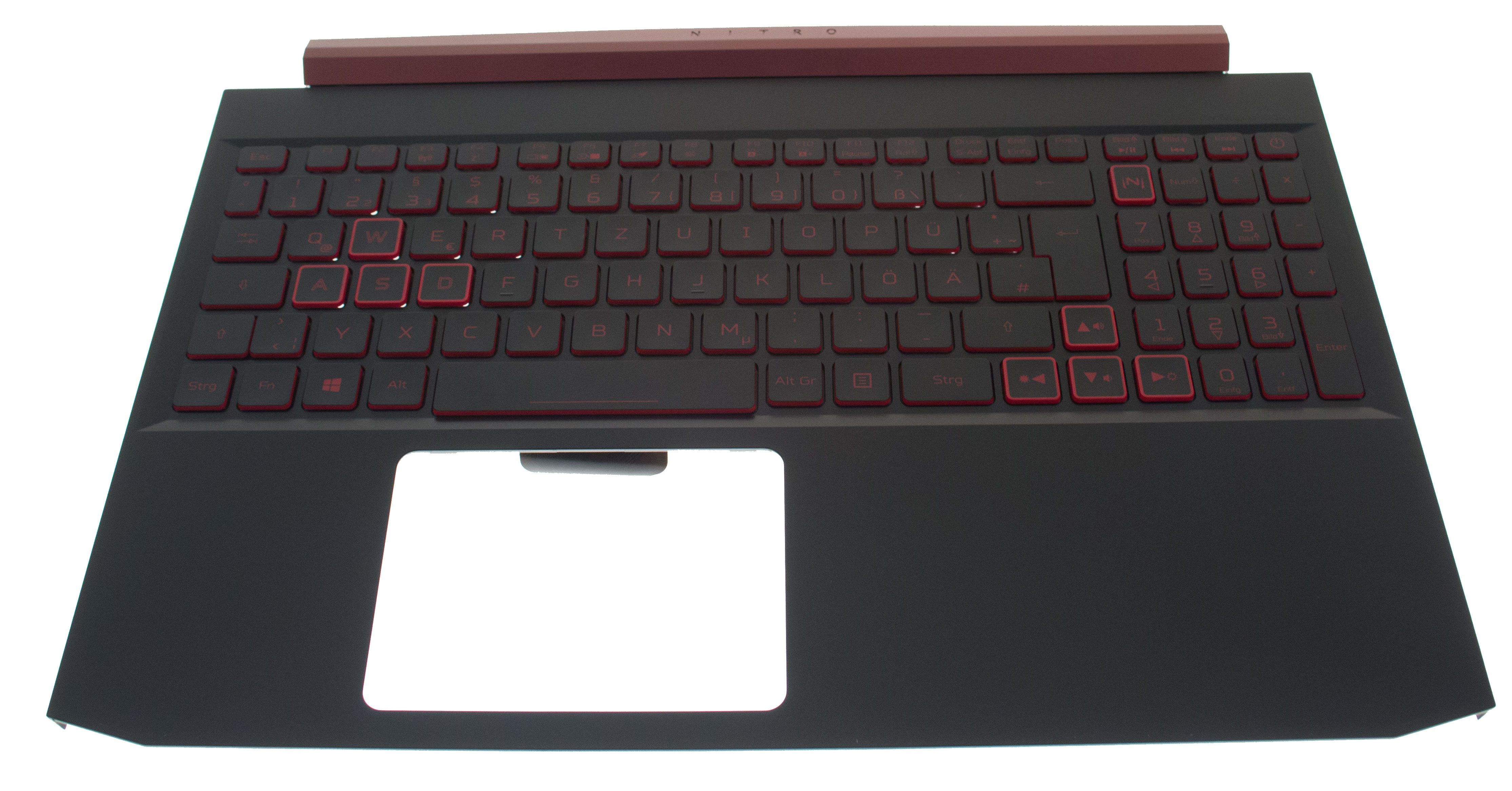 Acer Tastatur beleuchtet Deutsch (DE) + Top case schwarz Aspire Nitro 5 AN515-54 Serie (Original)