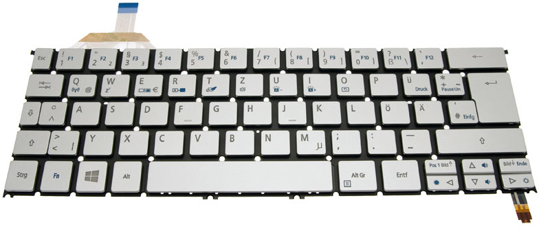 Acer Tastatur beleuchtet deutsch (DE) silber Aspire S7-392 Serie (Original)
