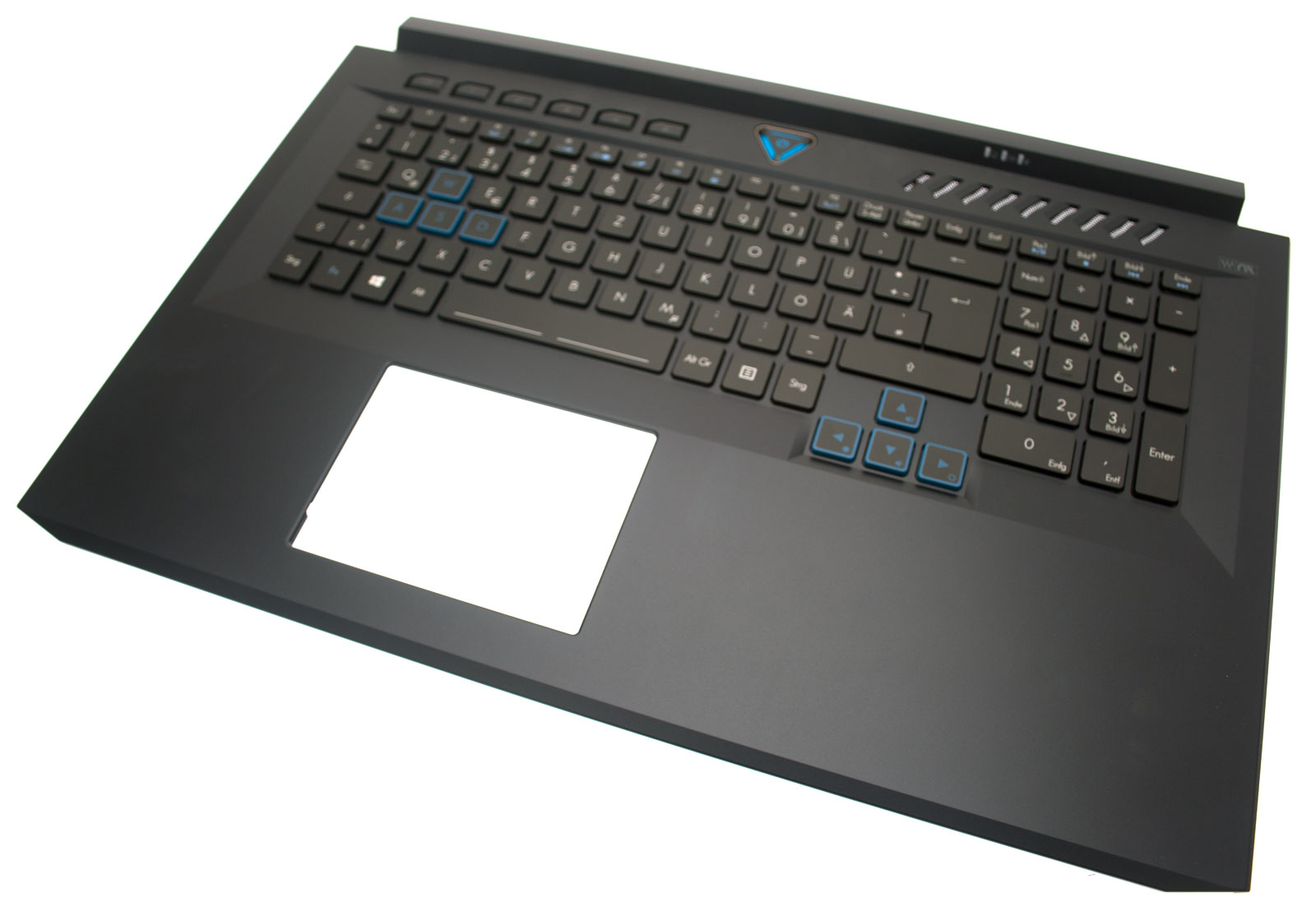 Acer Tastatur beleuchtet Deutsch (DE) + Top case blau / schwarz Predator Helios 500 PH517-51 Serie (Original)